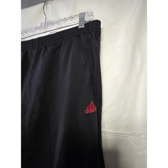 adidas Women's Black Track Pants XL Red 3-Stripes Embroidered Logo - Picture 3 of 5
